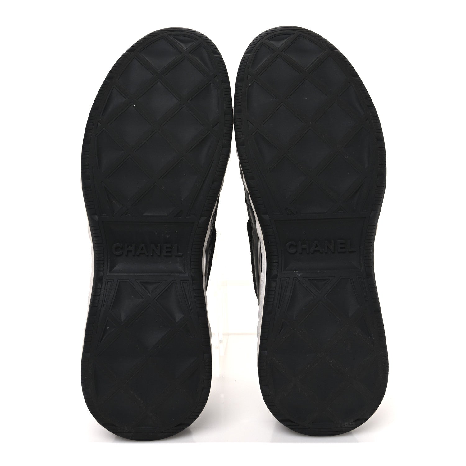 Chanel Velvet Calfskin Mixed Fibers CC Sneakers 39.5 Black 7 of 10