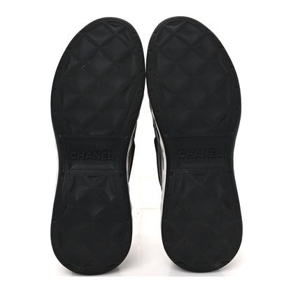 Chanel Velvet Calfskin Mixed Fibers CC Sneakers 39.5 Black 7 of 10