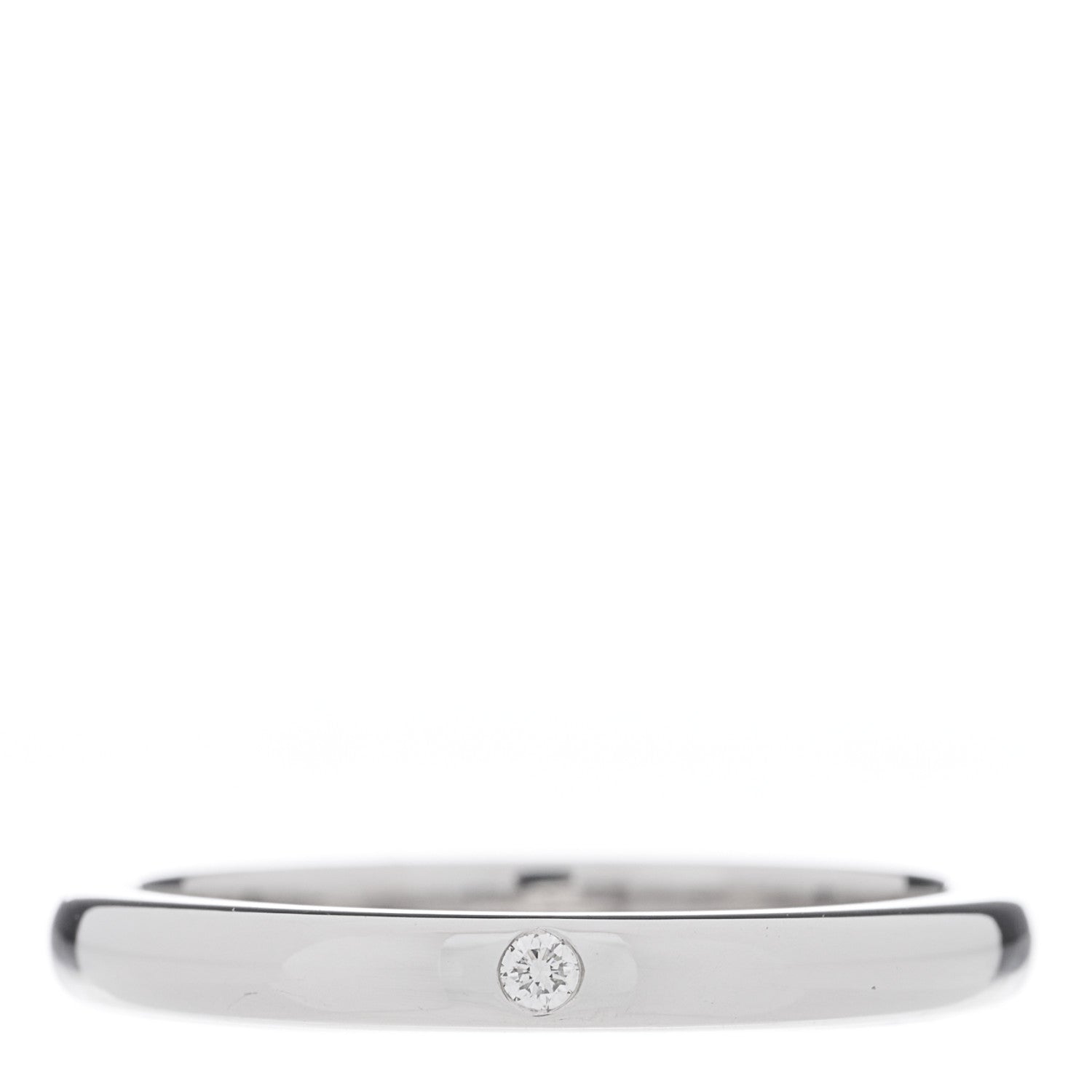Tiffany Platinum Diamond Elsa Peretti Band Ring 56 7.5 1 of 4