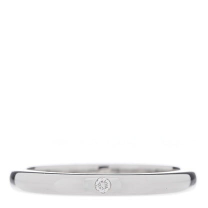 Tiffany Platinum Diamond Elsa Peretti Band Ring 56 7.5 1 of 4
