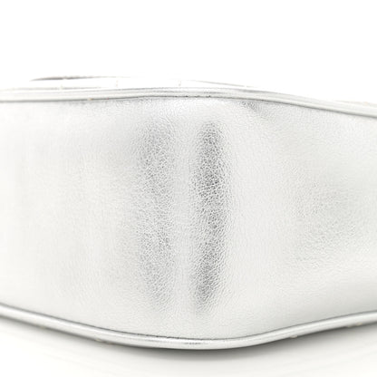 Gucci Metallic Sakai Be Green Calfskin Diagonal Stitched Small Blondie Shoulder Bag Silver 10 of 10