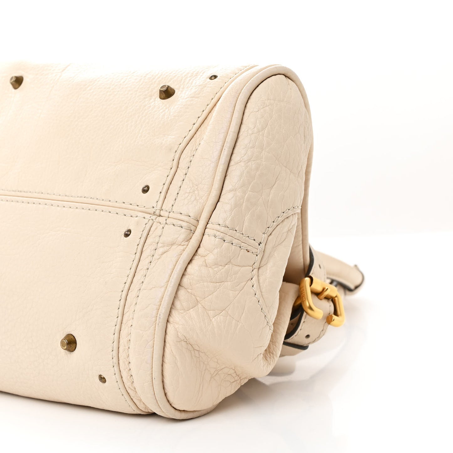 Calfskin Medium Paddington Satchel Ivory