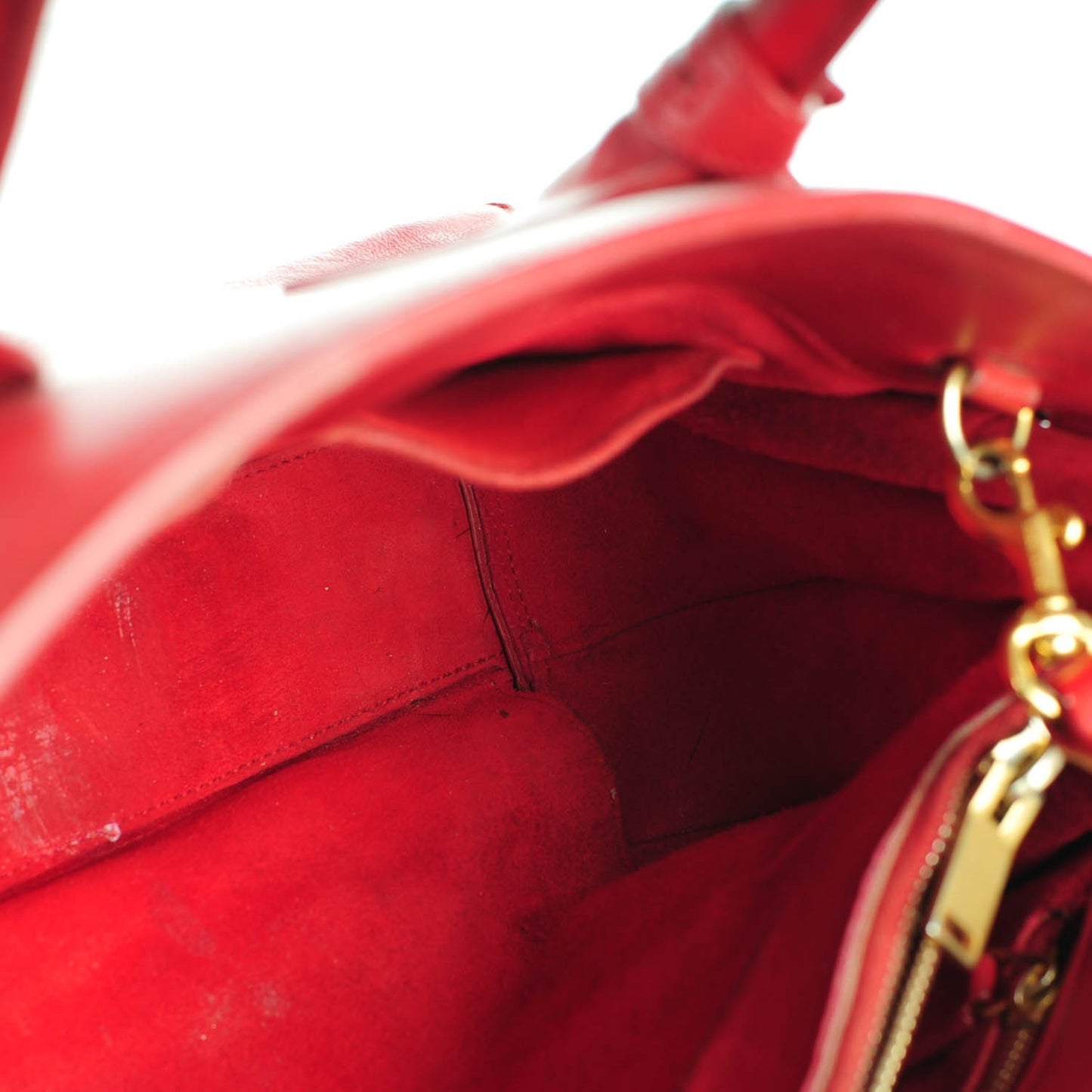 Calfskin Small Sac De Jour Lipstick Red