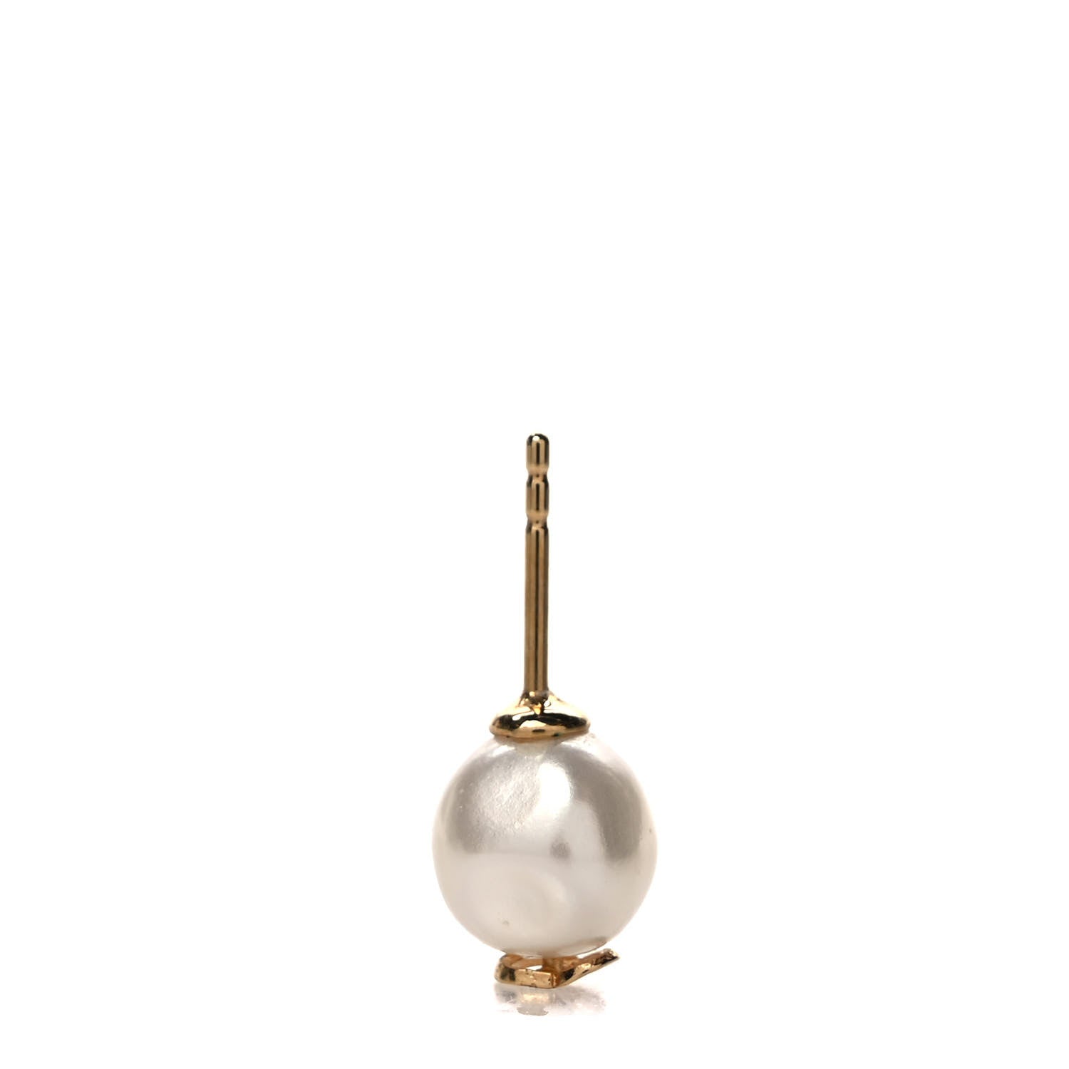 Christian Dior Pearl Shiny-D Earring Gold 3 of 4