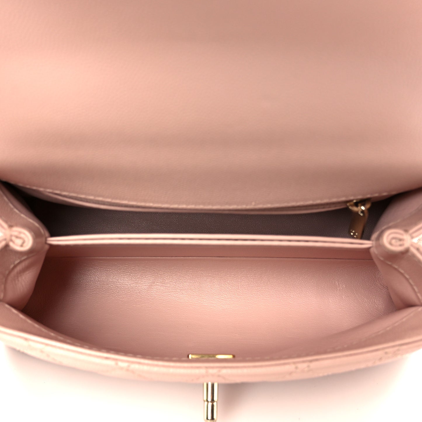 Caviar Quilted Mini Coco Handle Flap Light Pink