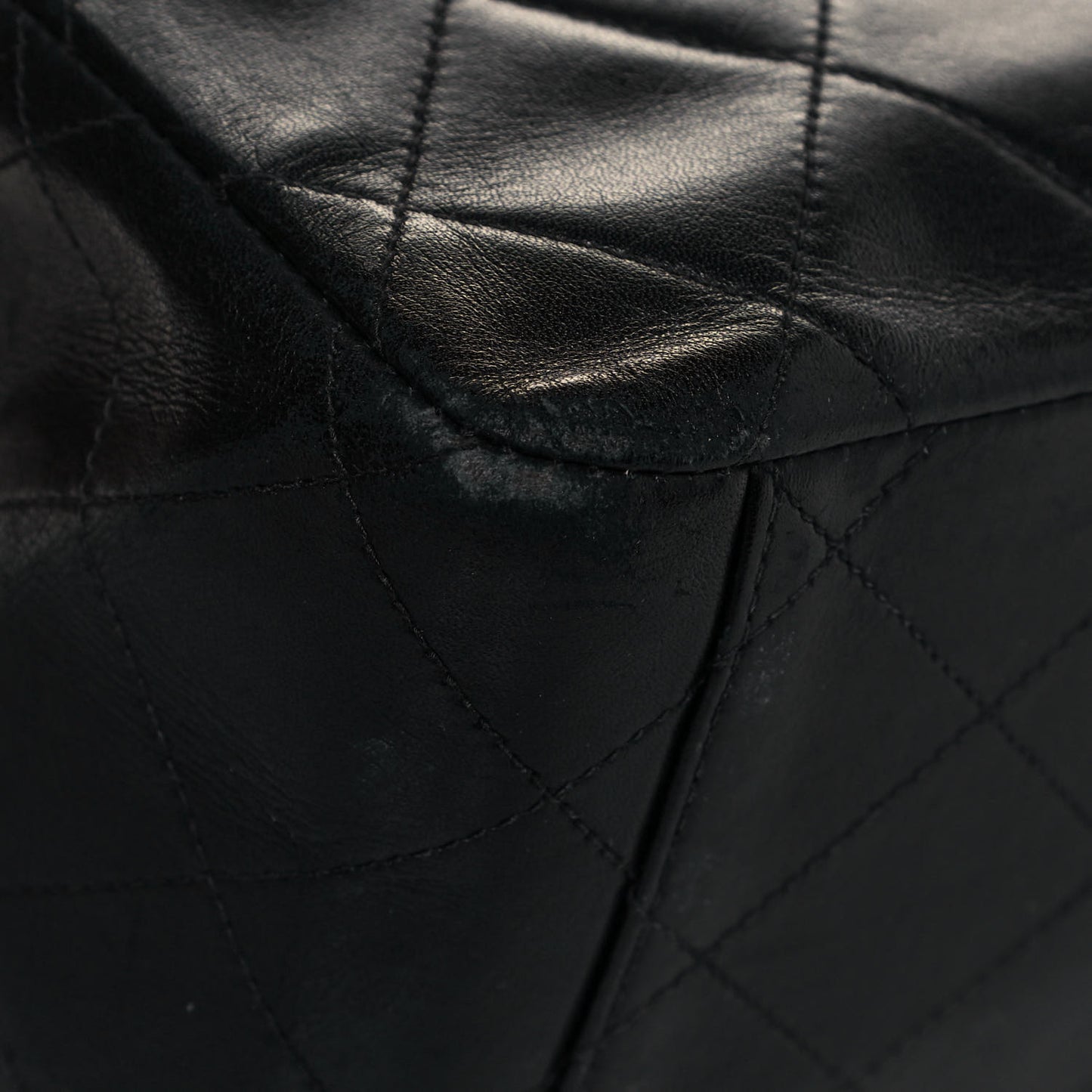 Lambskin Quilted XL Jumbo Single Flap Black