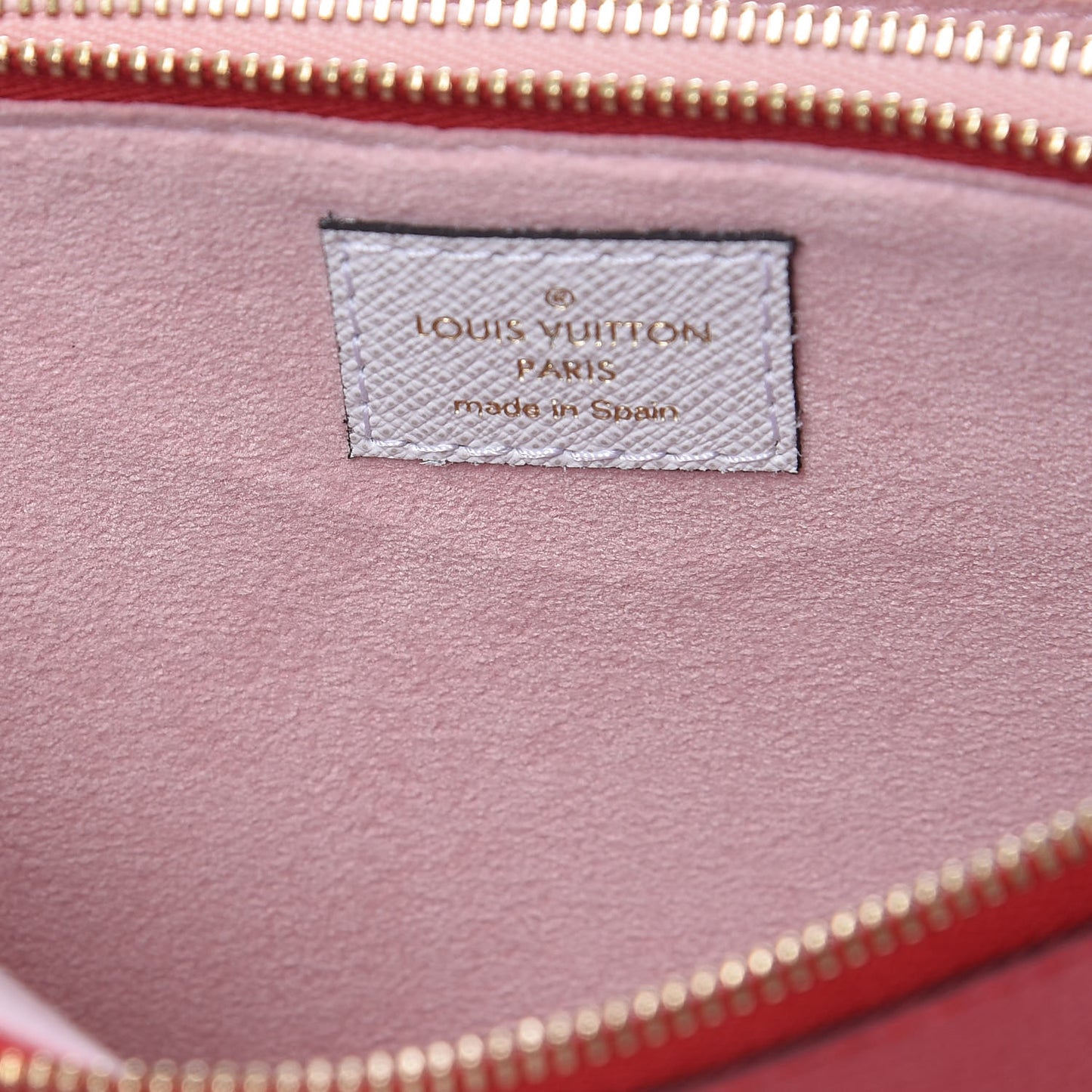 Monogram Giant Double Zip Pochette Rouge