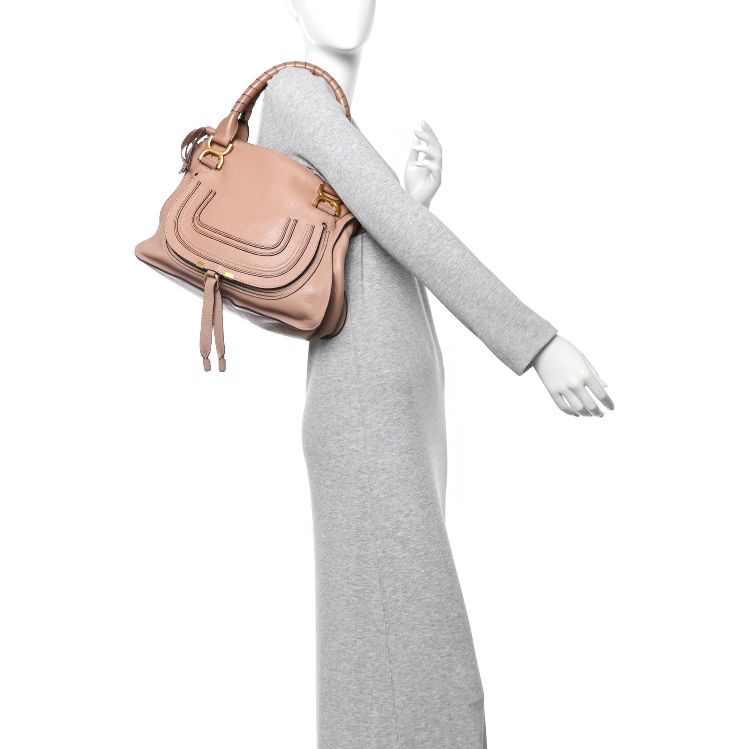 Chloe Calfskin Medium Marcie Satchel Anemone Pink 2 of 9