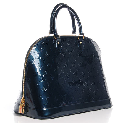 Louis Vuitton Vernis Alma GM Blue Nuit 3 of 7
