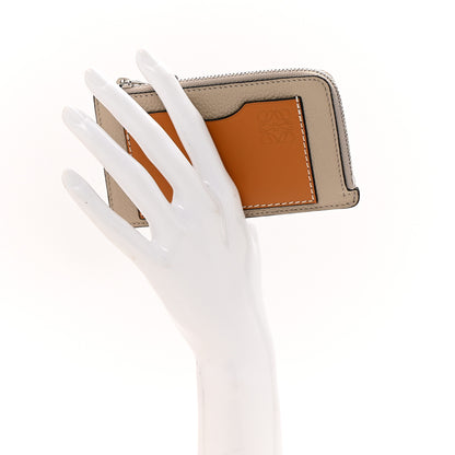 Loewe Soft Grained Calfskin Coin Card Holder Light Oat Honey 2 of 9