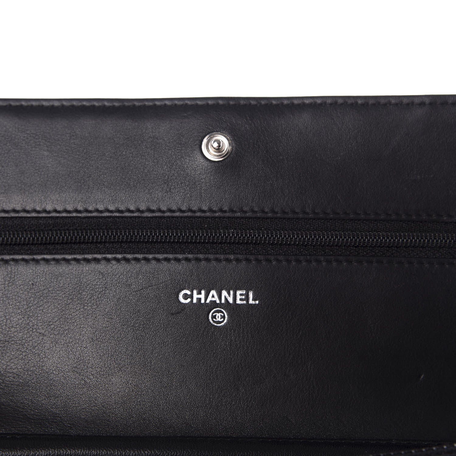 Chanel Calfskin Quilted Wallet On Chain WOC Black 5 of 12