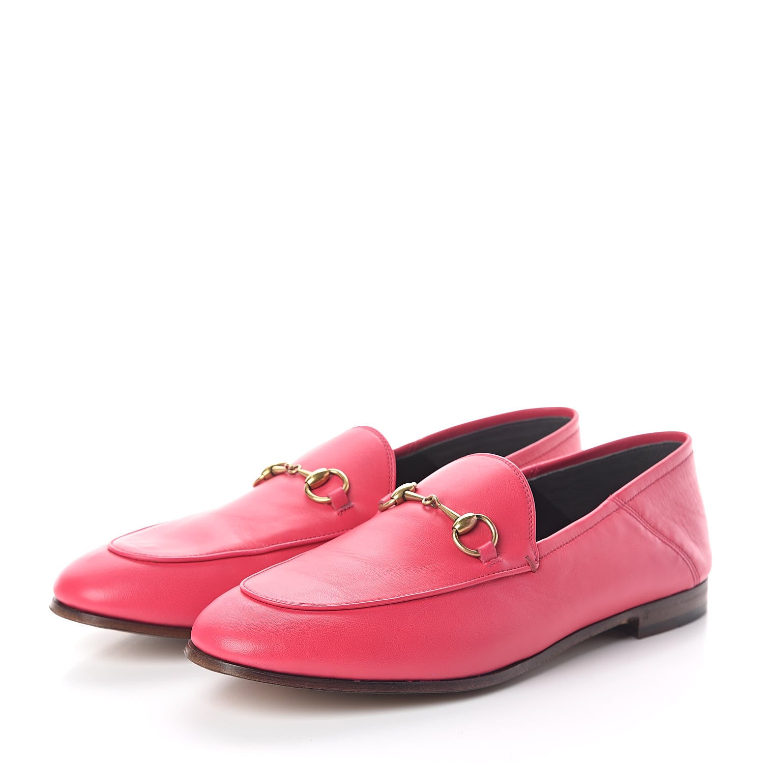 Gucci Lambskin Womens Brixton Horsebit Loafers 39.5 Hot Pink 3 of 7