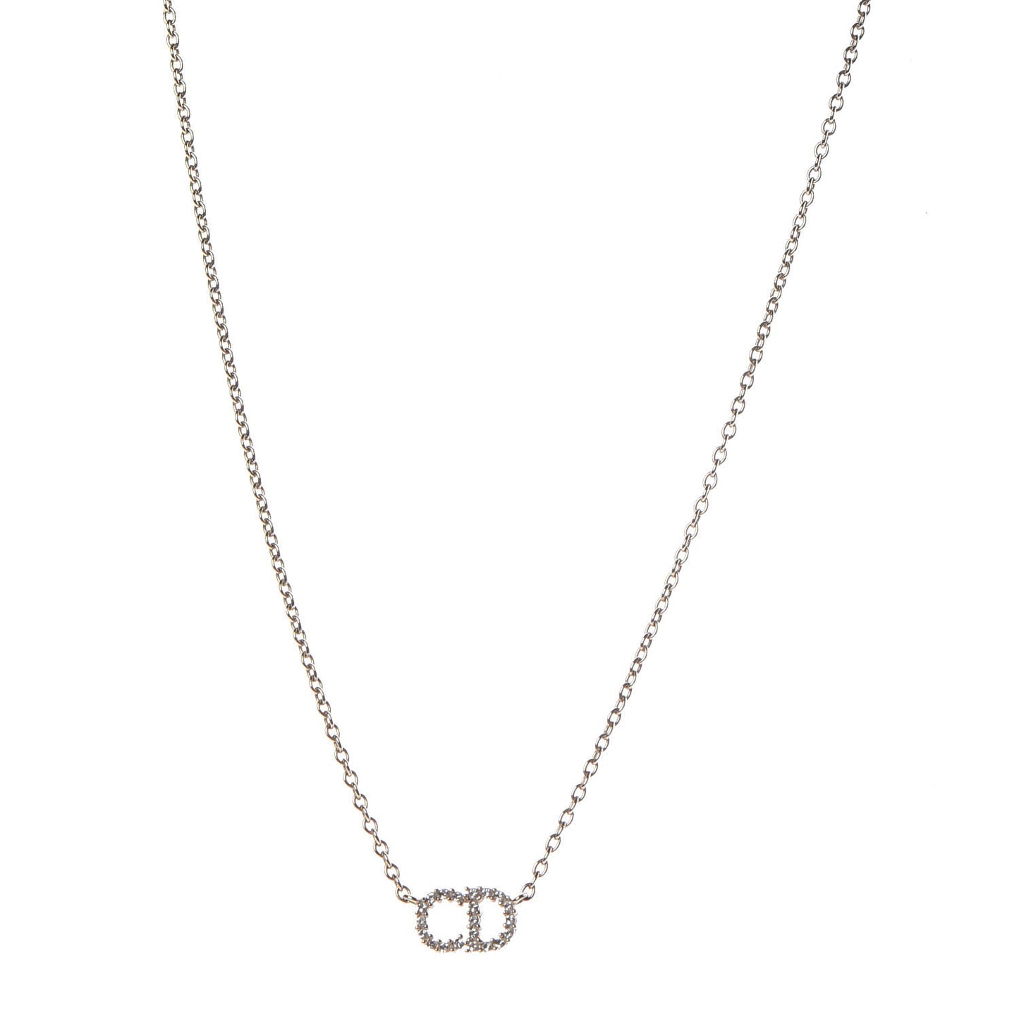 Metal Crystal Clair D Lune Necklace Gold
