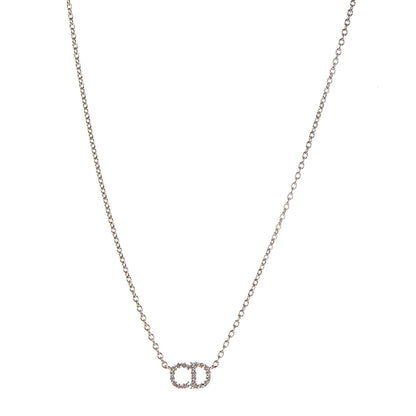 Christian Dior Metal Crystal Clair D Lune Necklace Gold 1 of 6