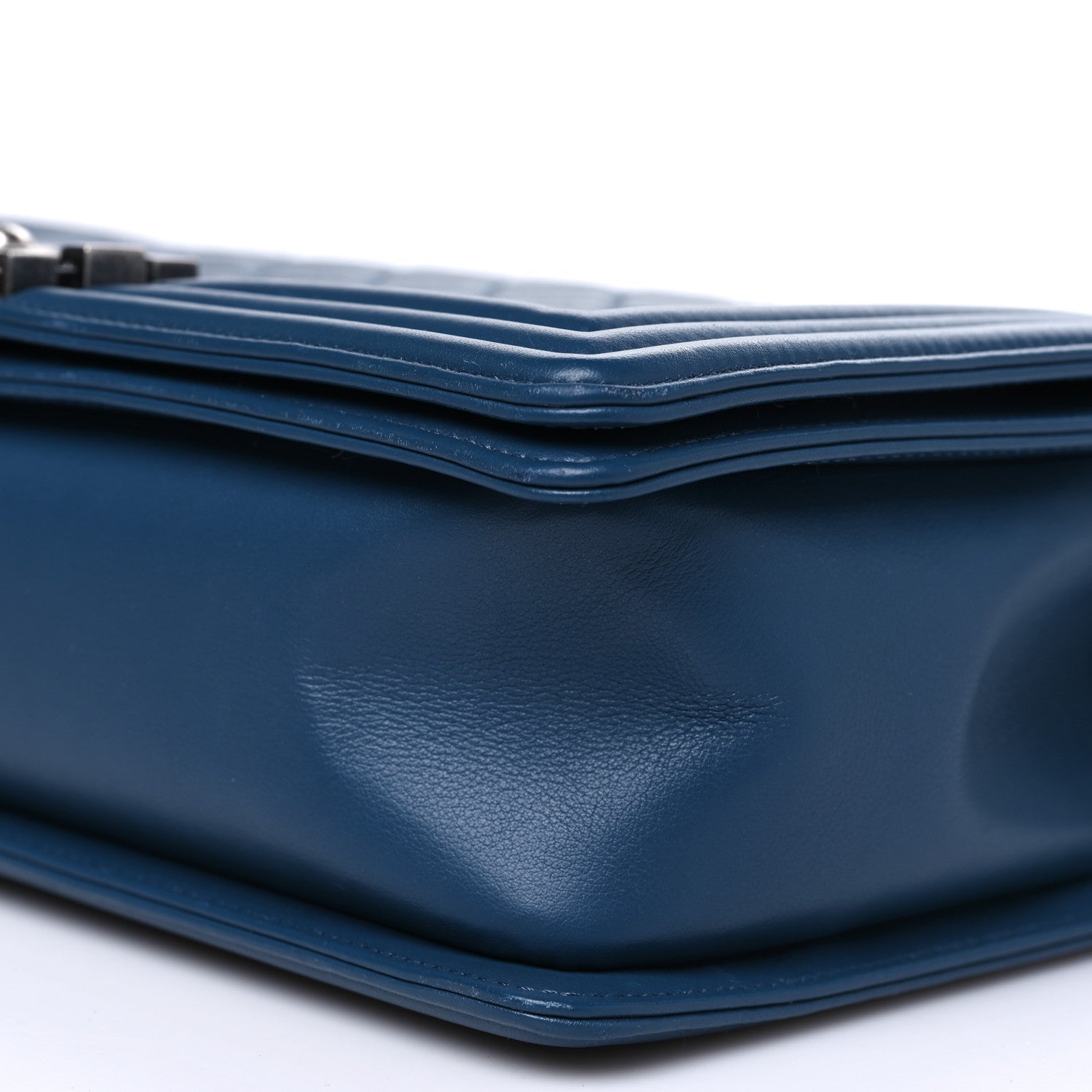 Chanel Calfskin Quilted New Medium Boy Flap Dark Blue 10 of 12