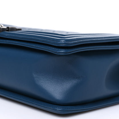 Chanel Calfskin Quilted New Medium Boy Flap Dark Blue 10 of 12