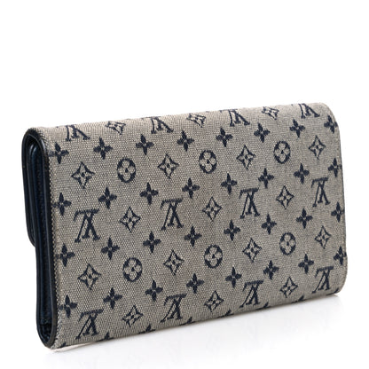 Louis Vuitton Mini Lin Sarah Wallet Navy 3 of 7