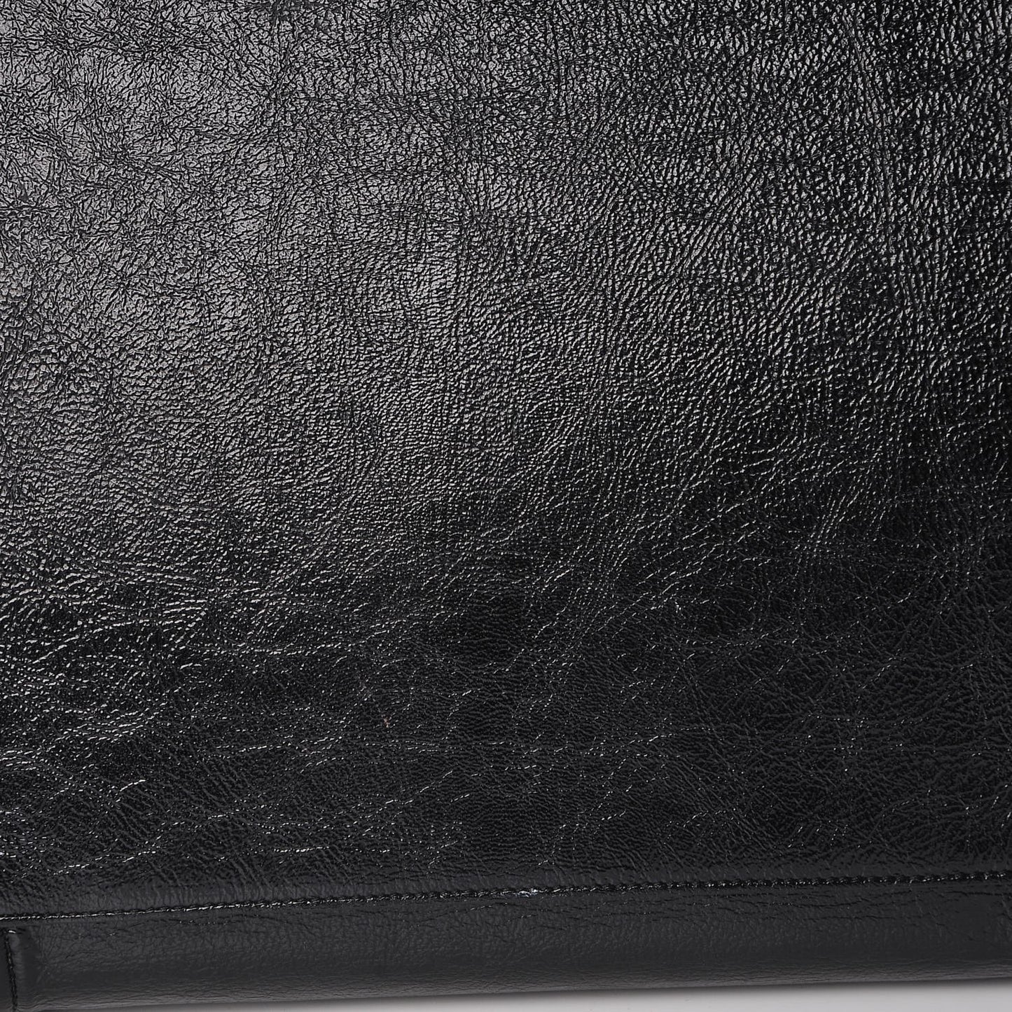 Shiny Goatskin Medium Phantom Luggage Black