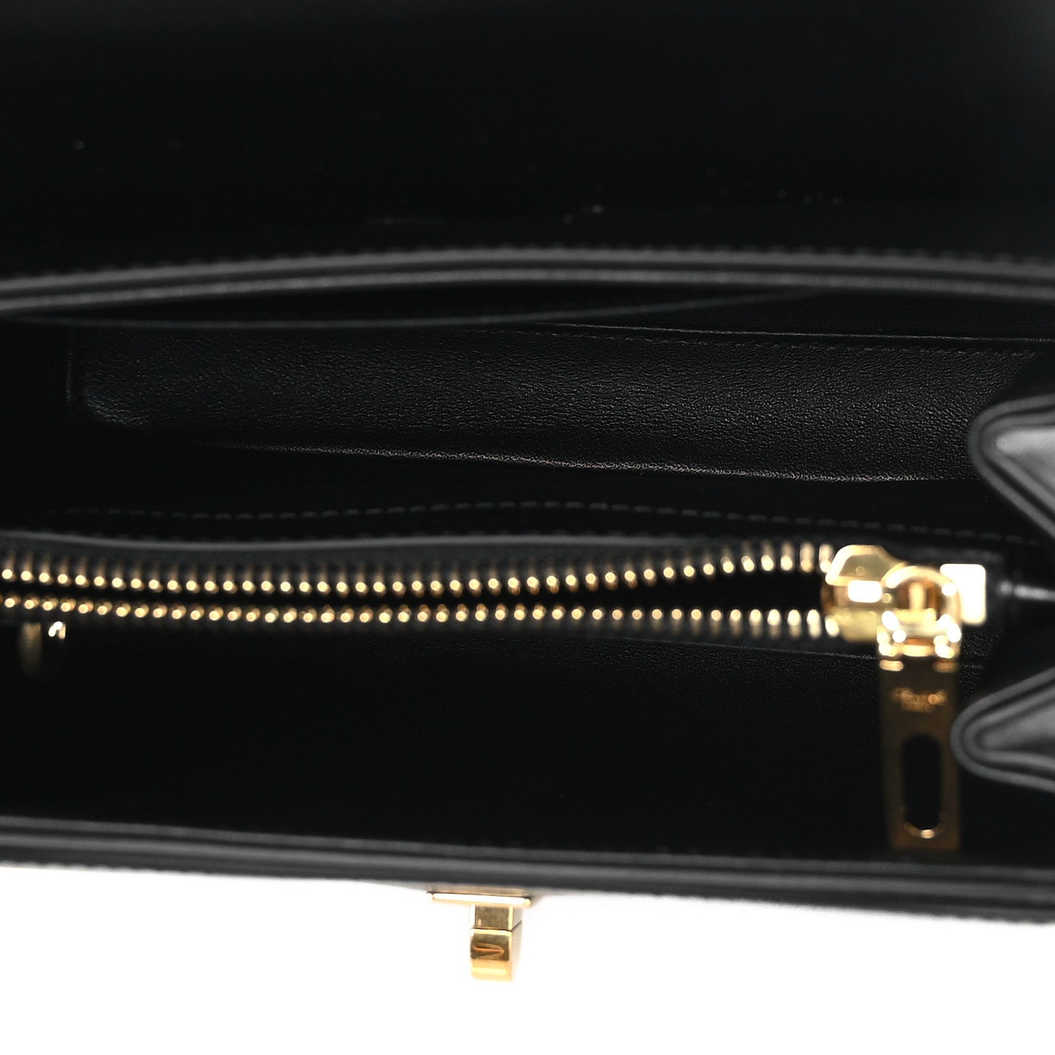 Celine Satinated Calfskin Mini 16 Top Handle Bag Black 4 of 10