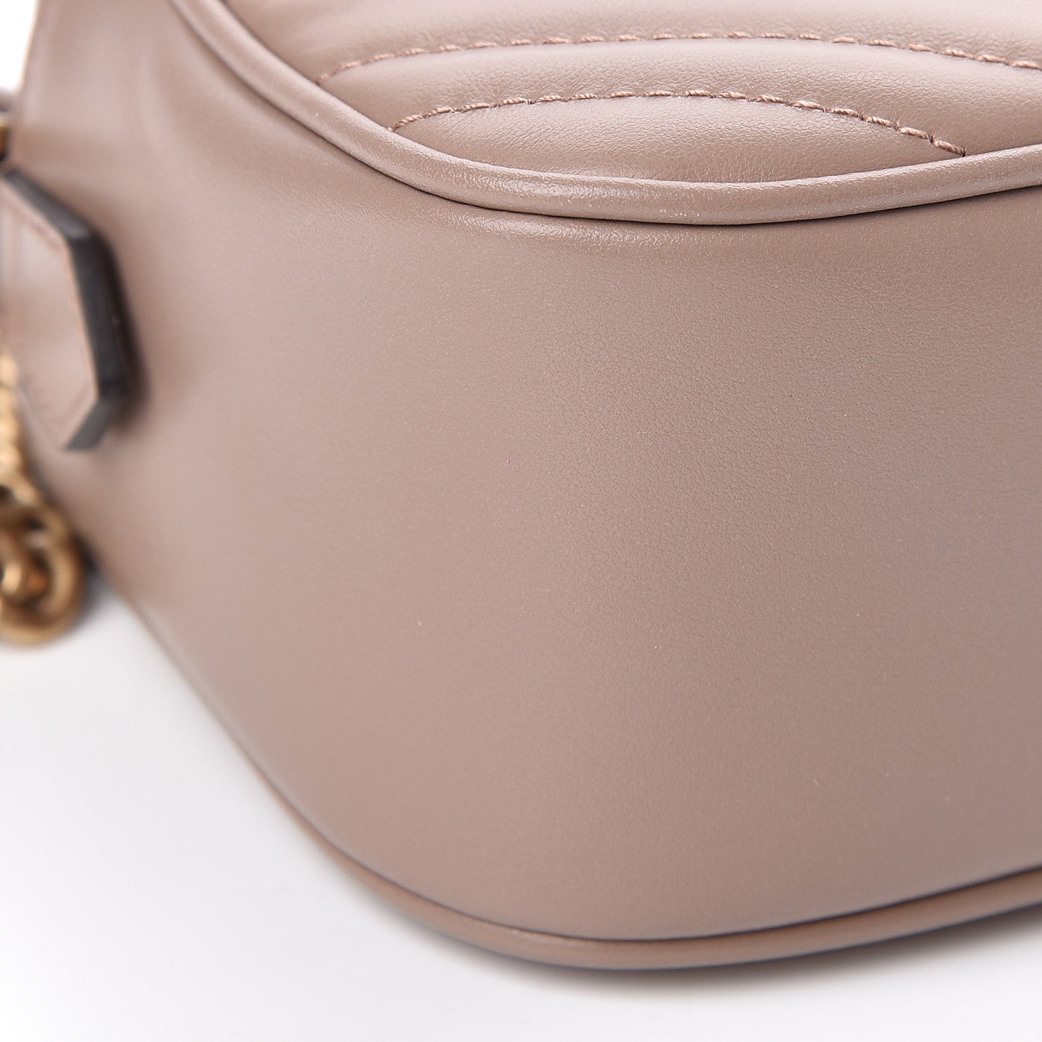 Gucci Calfskin Matelasse Small GG Marmont Chain Shoulder Bag Porcelain Rose 9 of 10
