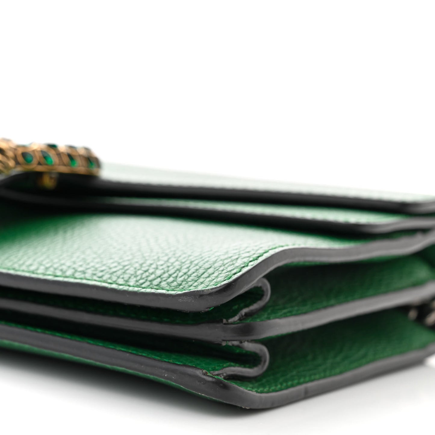 Pebbled Calfskin Small Dionysus Shoulder Bag Emerald