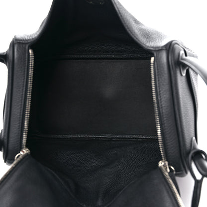 Hermes Taurillon Clemence Lindy 30 Black 5 of 11
