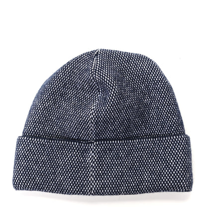 Chanel Cashmere Wool CC Beanie Hat Navy 3 of 5