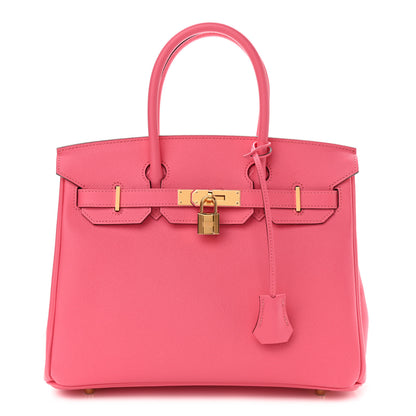 Hermes Epsom Horseshoe Birkin 30 Rose Azalee 1 of 13