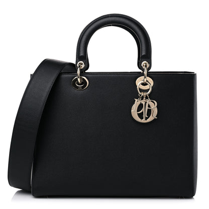 Christian Dior Grained Calfskin Large Lady Dior Black 1 of 12