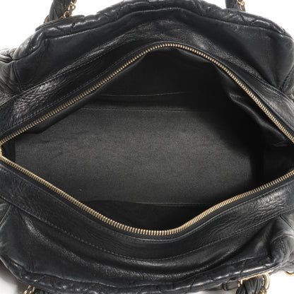 Chanel Distressed Lambskin Lady Braid Bowler Black 5 of 7