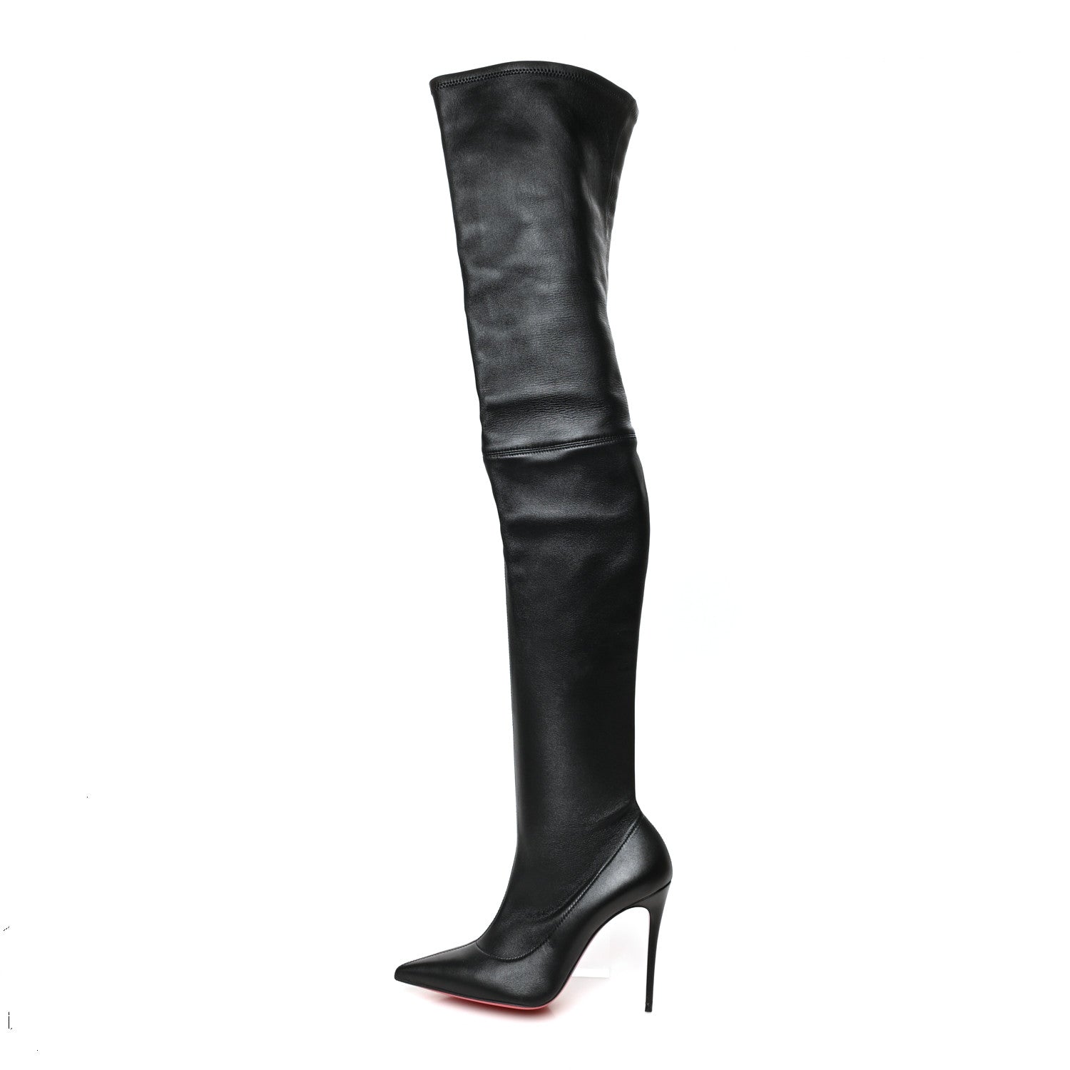 Christian Louboutin Calfskin Kate 100 Over the Knee Boots 37 Black 1 of 7