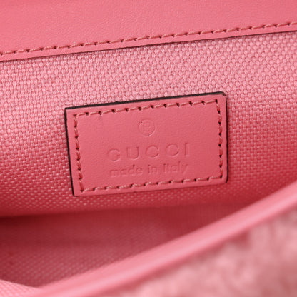 Gucci Shearling Matelasse Super Mini GG Marmont Shoulder Bag Lotus Pink 6 of 11