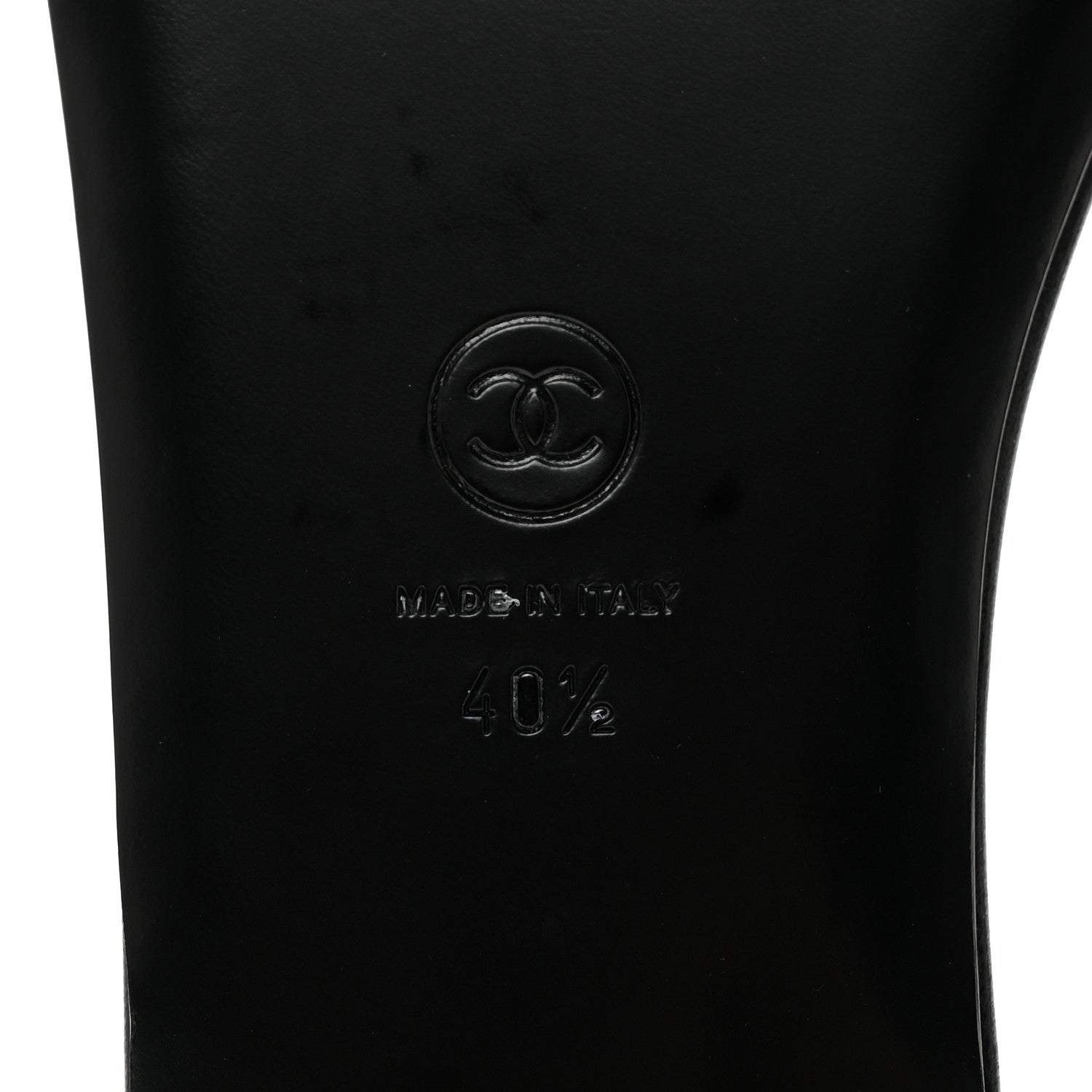 Chanel Shiny Goatskin Quilted CC Mules Sandals 40.5 Black 8 of 8