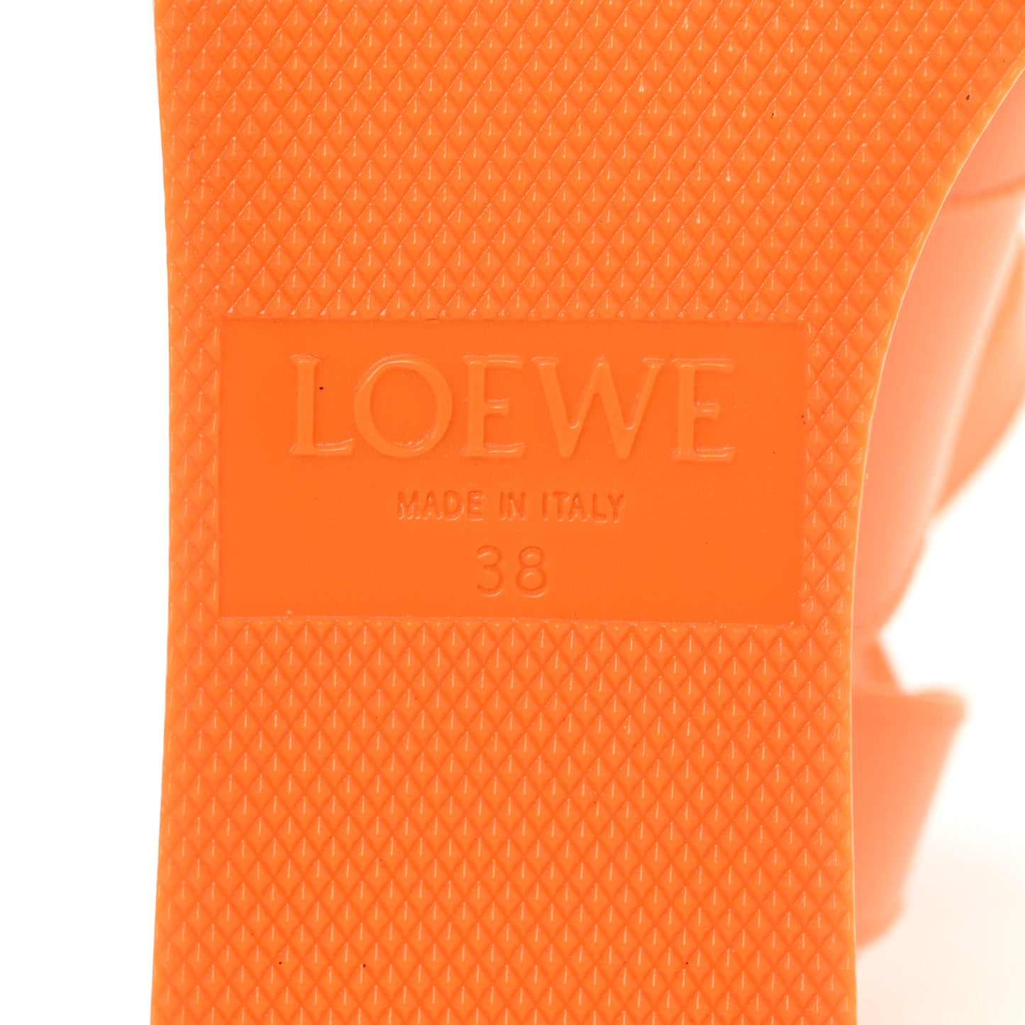 Rubber Wedge Sandals 38 Orange