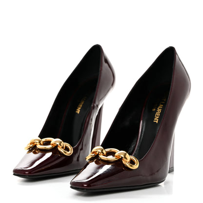 Saint Laurent Patent Severine Pumps 36 Deep 36 Bordeaux 3 of 8