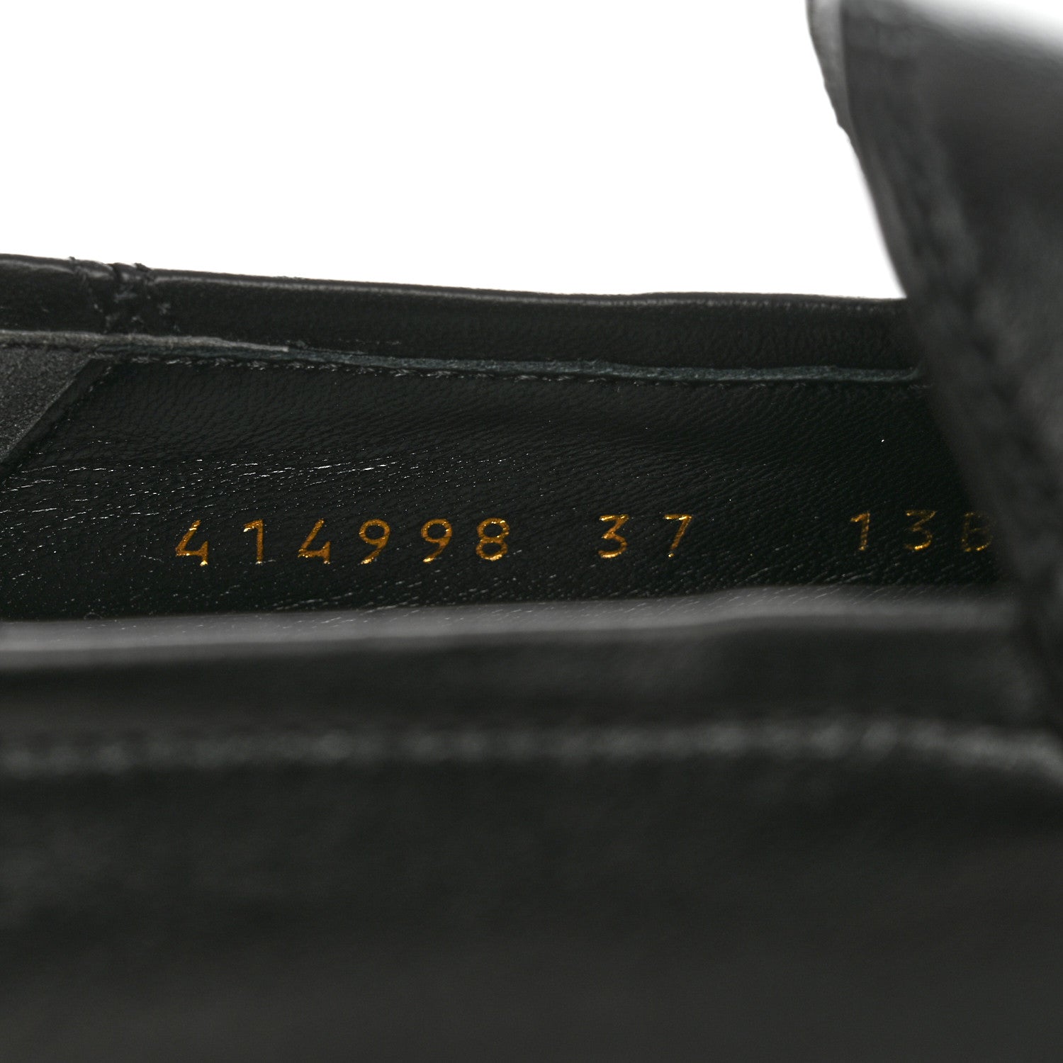 Gucci Lambskin Womens Brixton Horsebit Loafers 37 Black 6 of 9