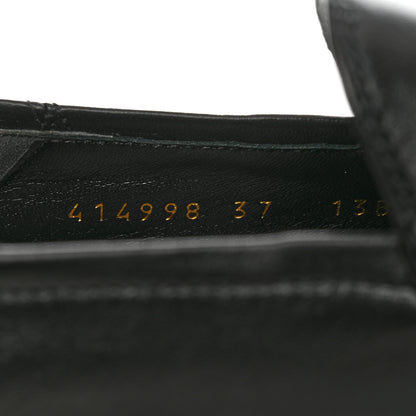 Gucci Lambskin Womens Brixton Horsebit Loafers 37 Black 6 of 9