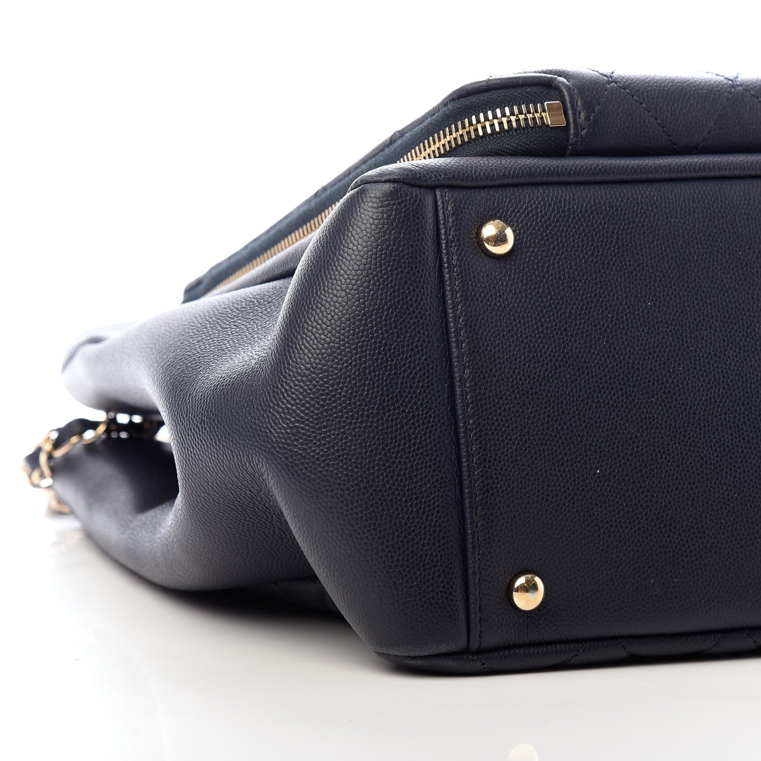 Chanel Caviar Quilted Large Business Affinity Shopping Bag Navy 7 of 9