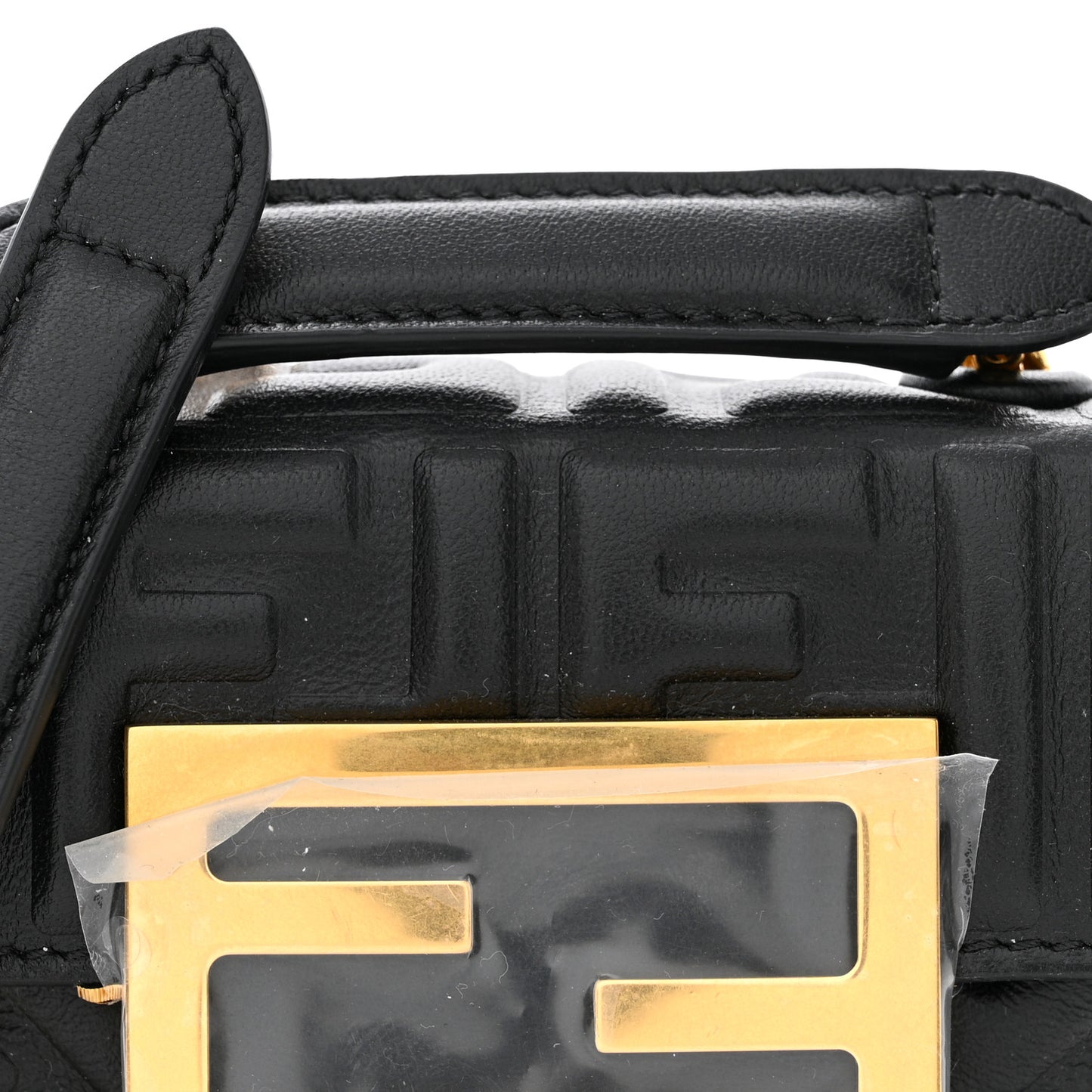 Nappa Matisse FF Embossed Nano Chain Baguette Black