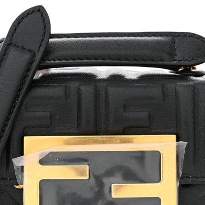 Fendi Nappa Matisse FF Embossed Nano Chain Baguette Black 7 of 9