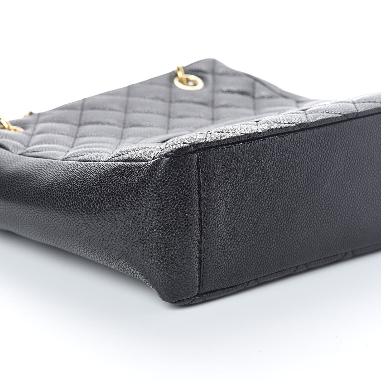 Caviar Quilted Petit Shopping Tote PST Black