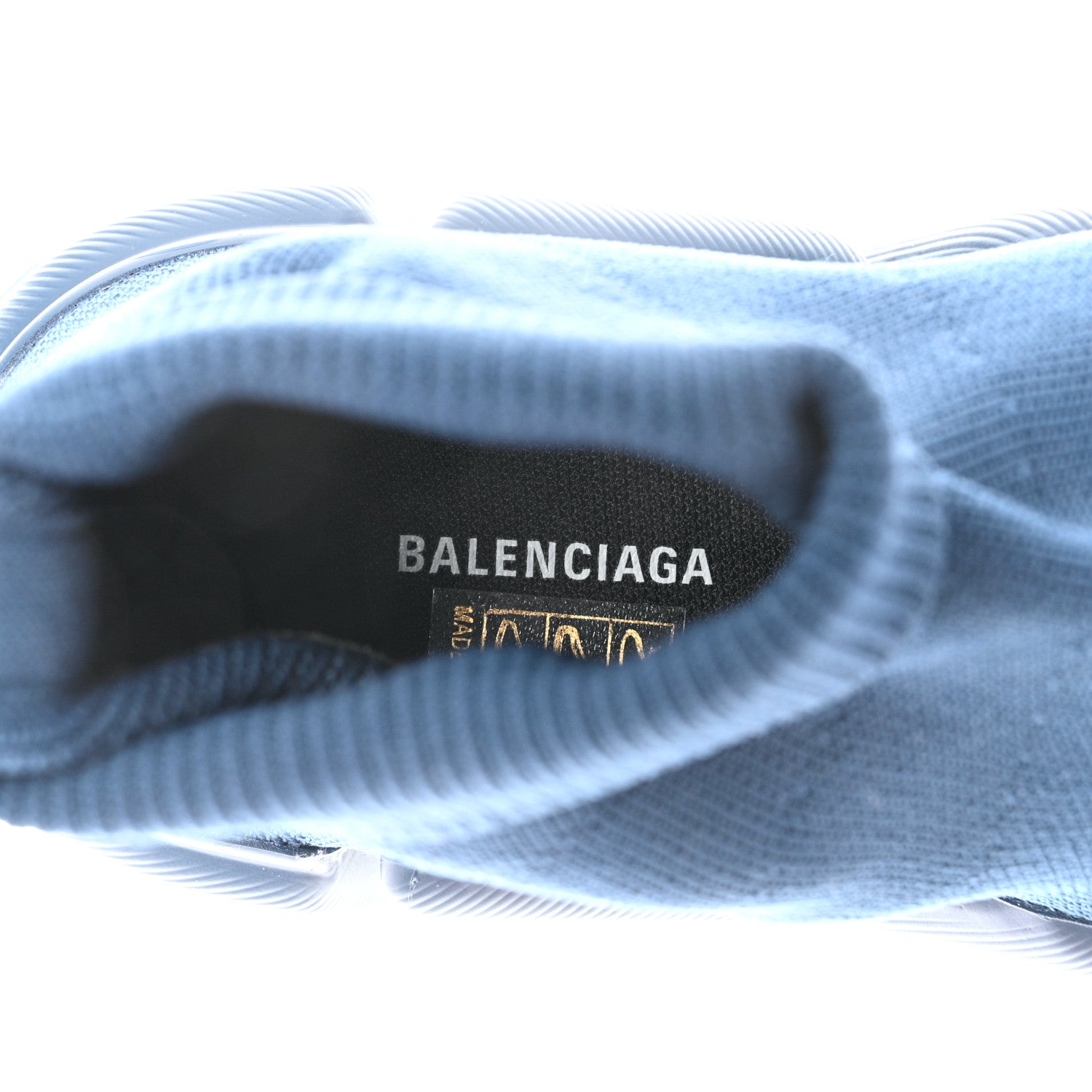 Balenciaga Technical 3D Recycled Knit Womens Speed 2.0 Sneakers 37 Monocolor Dark Navy 7 of 9