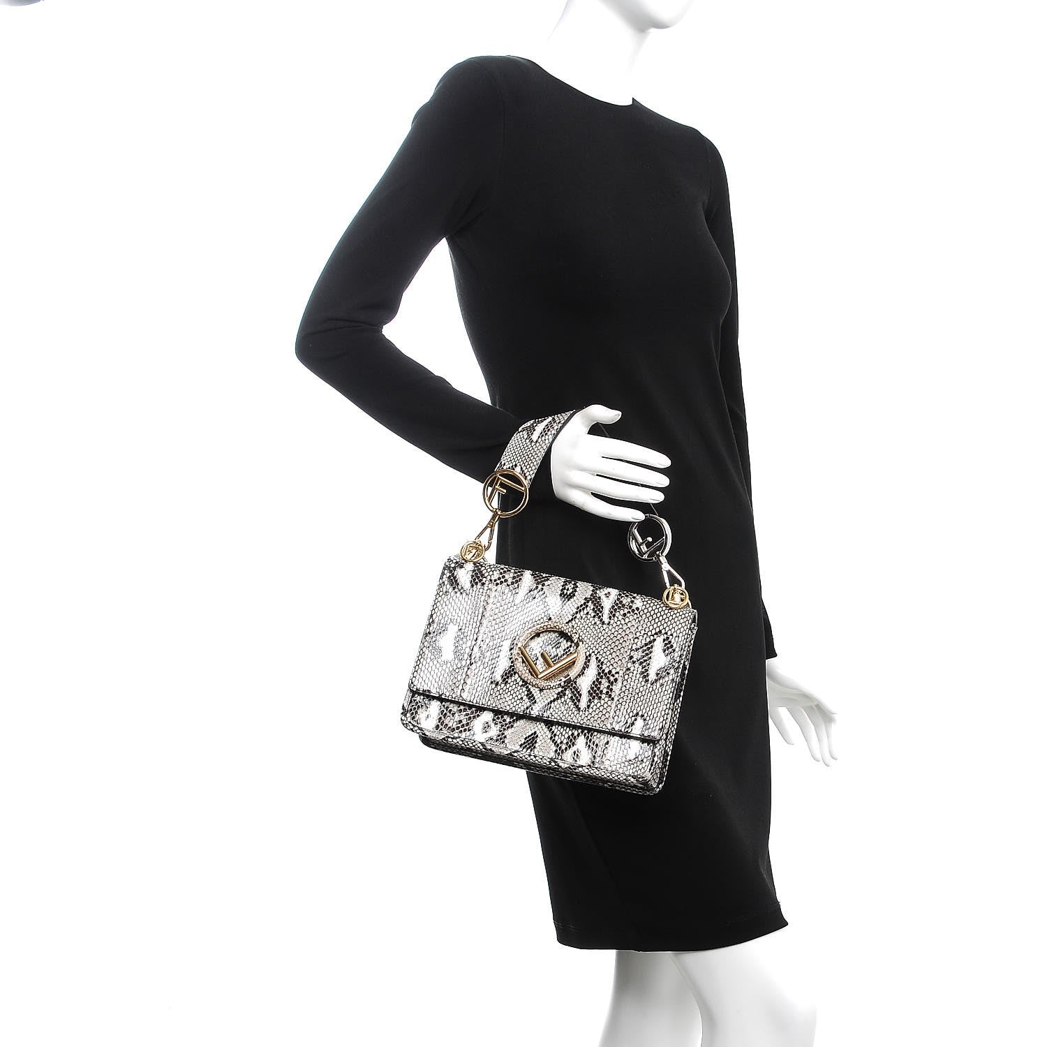 Fendi Python F is Kan I Shoulder Bag White 3 of 8
