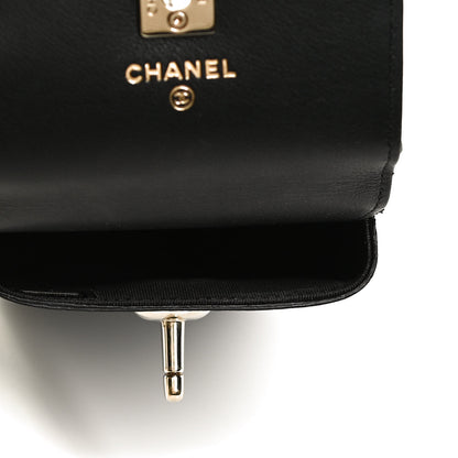 Chanel Calfskin Quilted CC Phone Holder Black 5 of 11