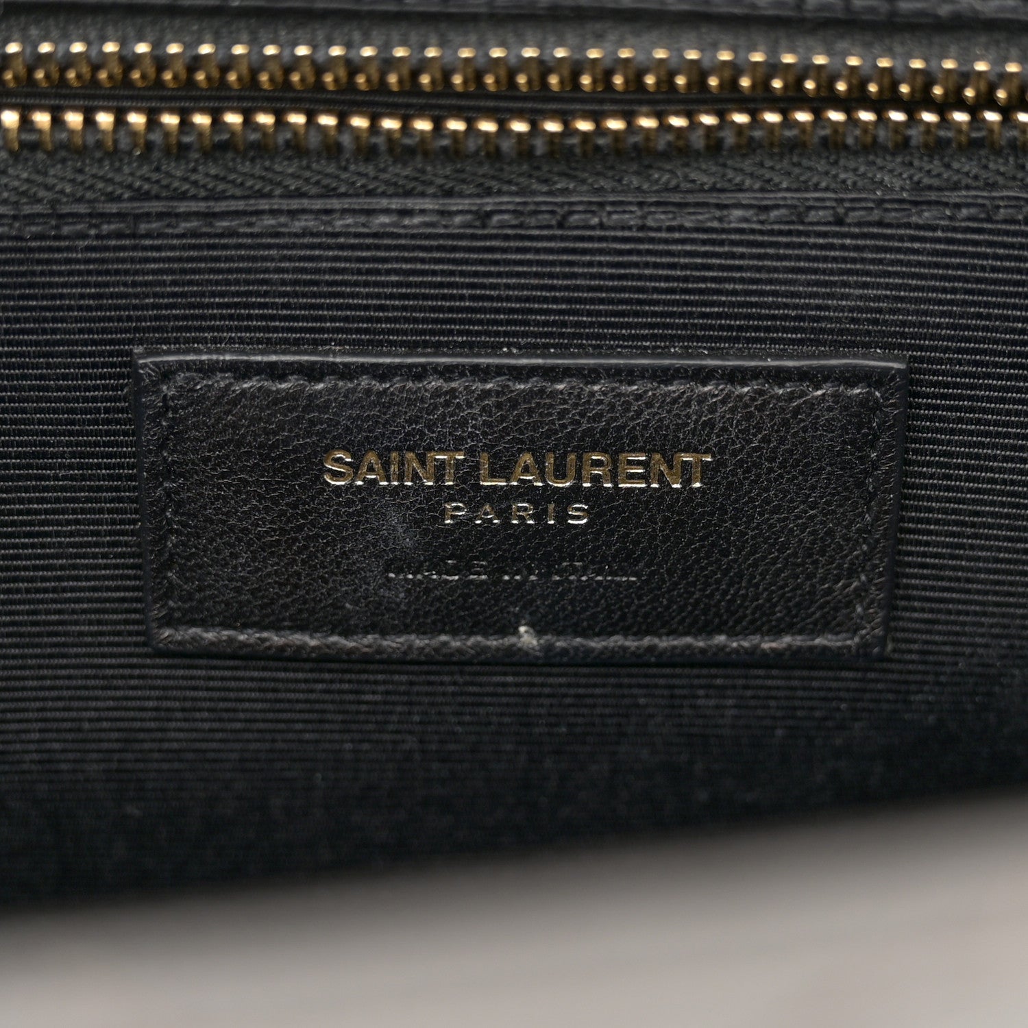 Saint Laurent Grain De Poudre Matelasse Chevron Large Monogram Satchel Earth 6 of 10
