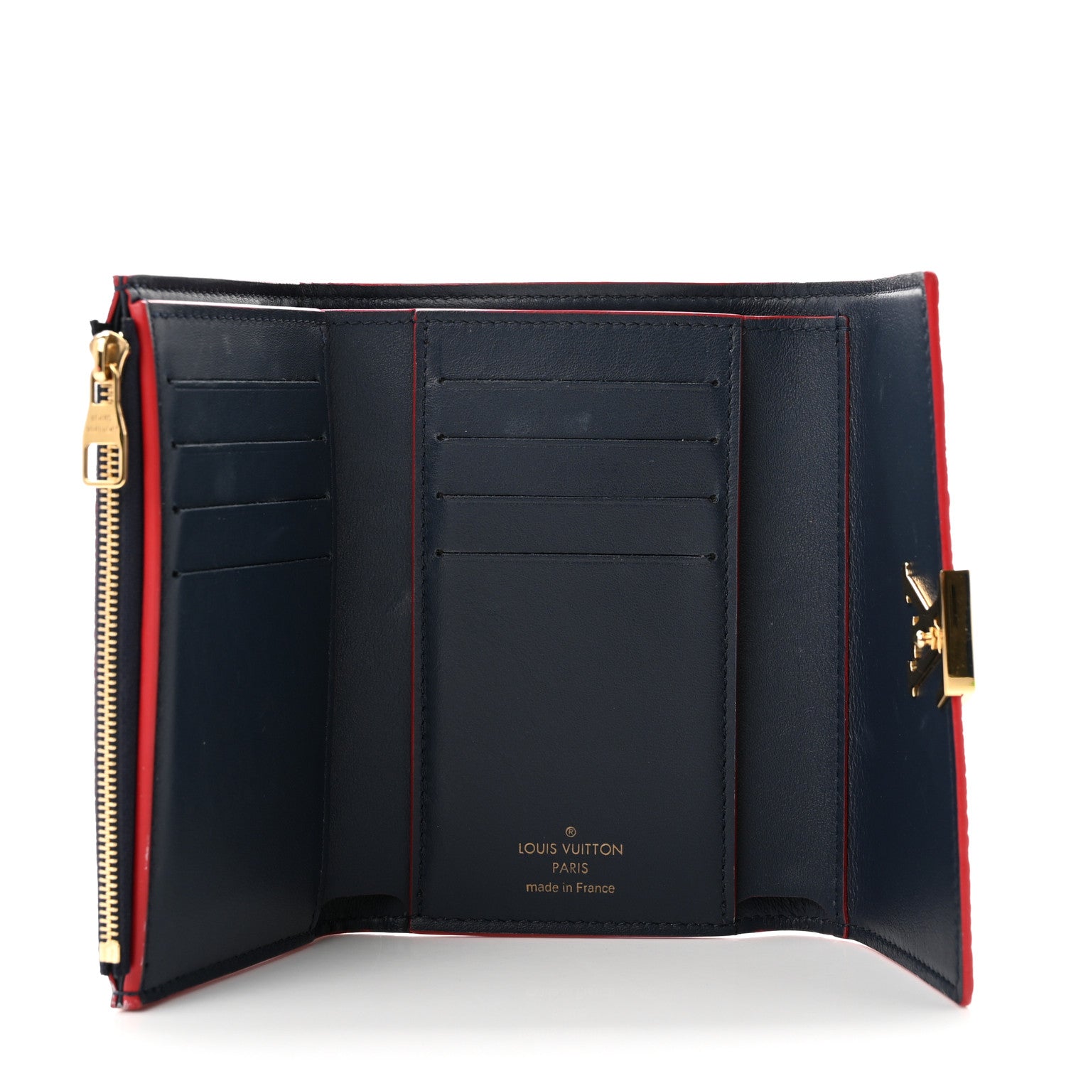 Louis Vuitton Taurillon Capucines Compact Wallet Marine Rouge 5 of 7