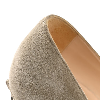 Christian Louboutin Suede Bianca Back Zip 140 Pumps 36.5 Grey 11 of 11