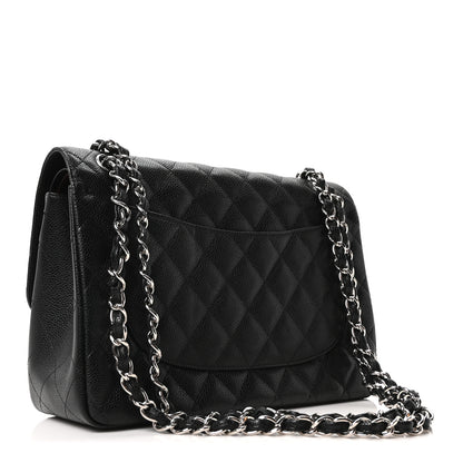 Chanel Caviar Quilted Jumbo Double Flap Black 3 of 11