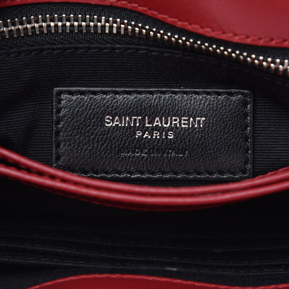 Saint Laurent Calfskin Y Quilted Monogram Toy Loulou Crossbody Bag New Lipstick Red 7 of 10