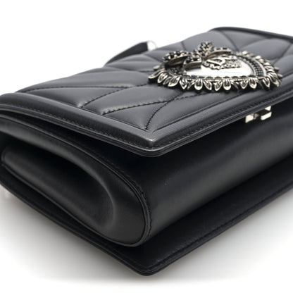 Dolce & Gabbana Nappa Medium Devotion Crossbody Bag Black 8 of 9
